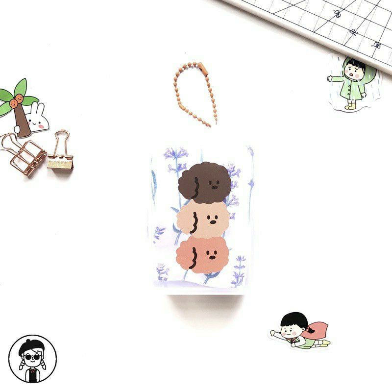 Tempat Masker beruang puppy/ pouch masker/ box masker/ mask case/ storage masker transparan