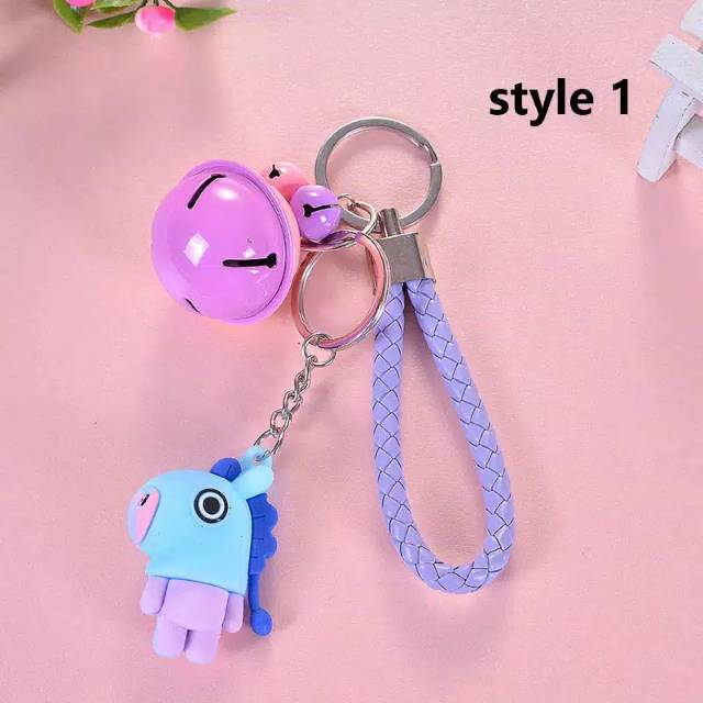 Gantungan Kunci KeyChains KeyRings korea Star BTS Bangtan Boys Bell Doll key chain Jewelry