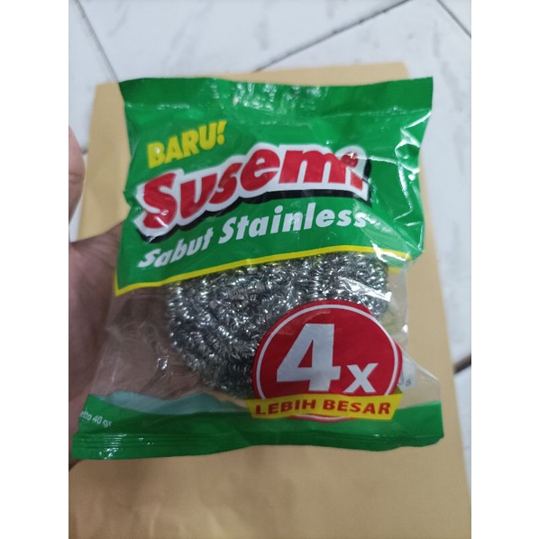 SUSEMI SABUT STAINLESS 40 GR 4 X LEBIH BESAR/SABUT CUCI PIRING