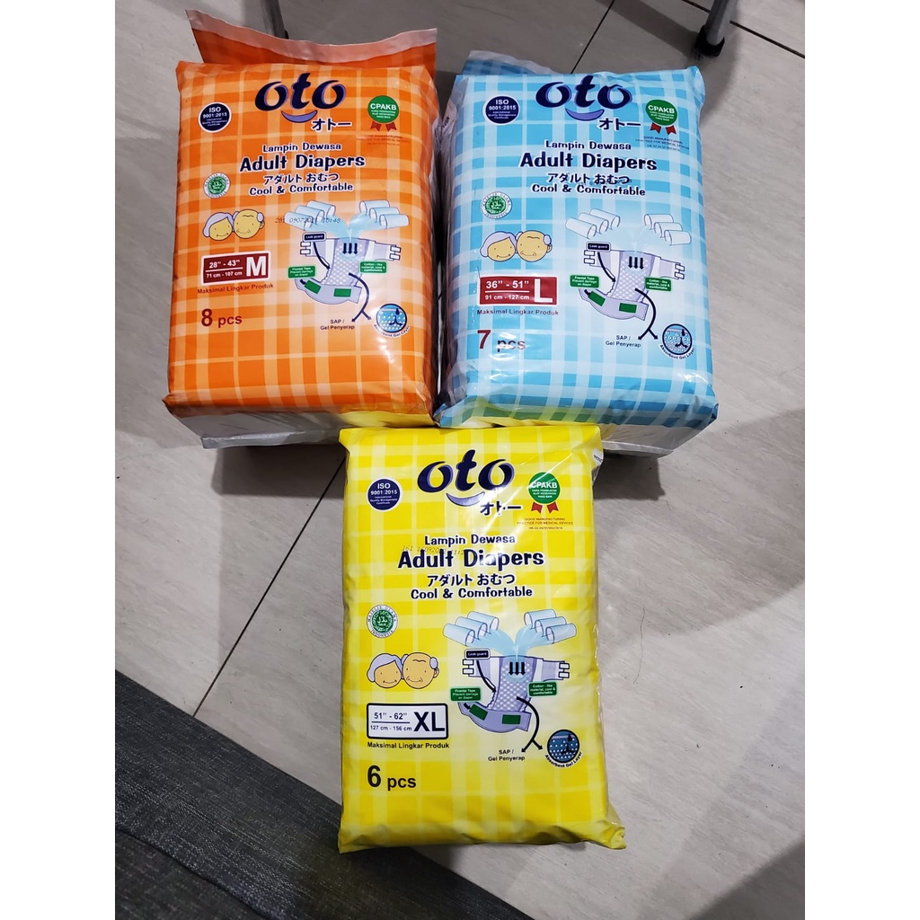 OTO Adult Diapers MURAH / Popok Dewasa PEREKAT Size M, L, XL