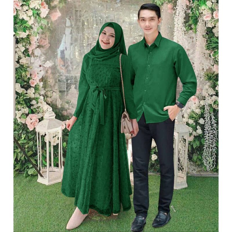 BJ - COUPLE JELITA KEMEJA PANJANG / UKURAN GAMIS ALLSIZE LD 100CM KEMEJA L , XL / GAMIS Bahan Moscrepe Kombi Tile / KEMEJA PRIA LENGAN PANJANG / GAMIS COUPLE KEMEJA / GAMIS KONDANGAN COUPLE KEMEJA LENGAN PANJANG / GAMIS PESTA