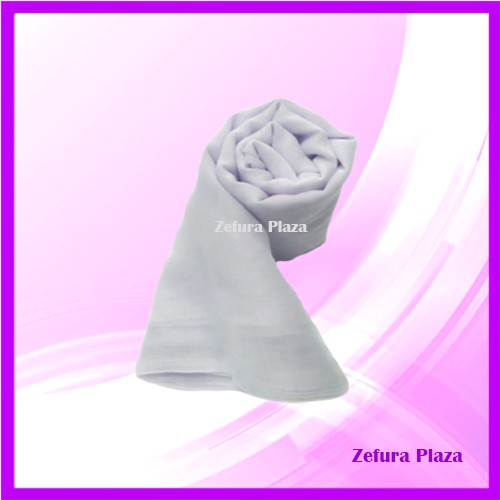 Kerudung Segi Empat Paris Polos Putih