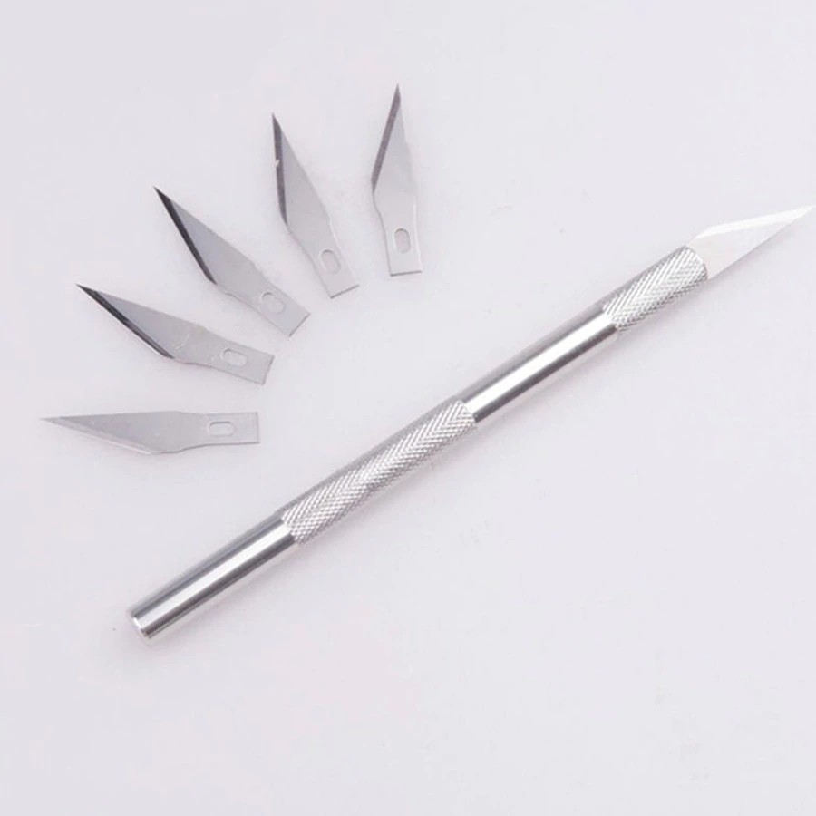 

Import HILDA Non-Slip Metal Scalpel Knife Tools Kit Cutter Engraving Craft knives + 5pcs Blades