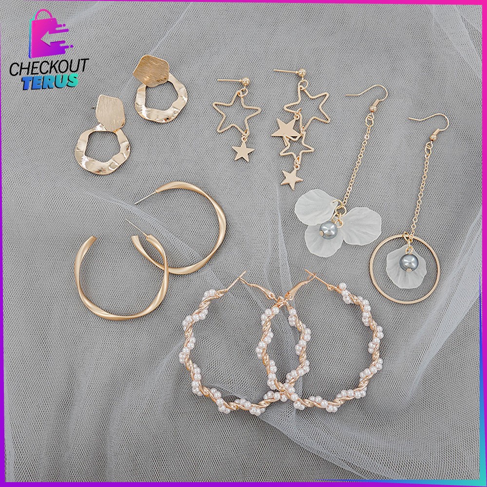 CT K66 K69 Anting Korea Anting Tusuk Wanita Aksesoris Fashion Simple Korean Style Anting Gantung Perhiasan Wanita