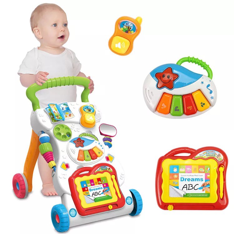 Baby Walker Push Walker Musical Alat Bantu Bayi Belajar