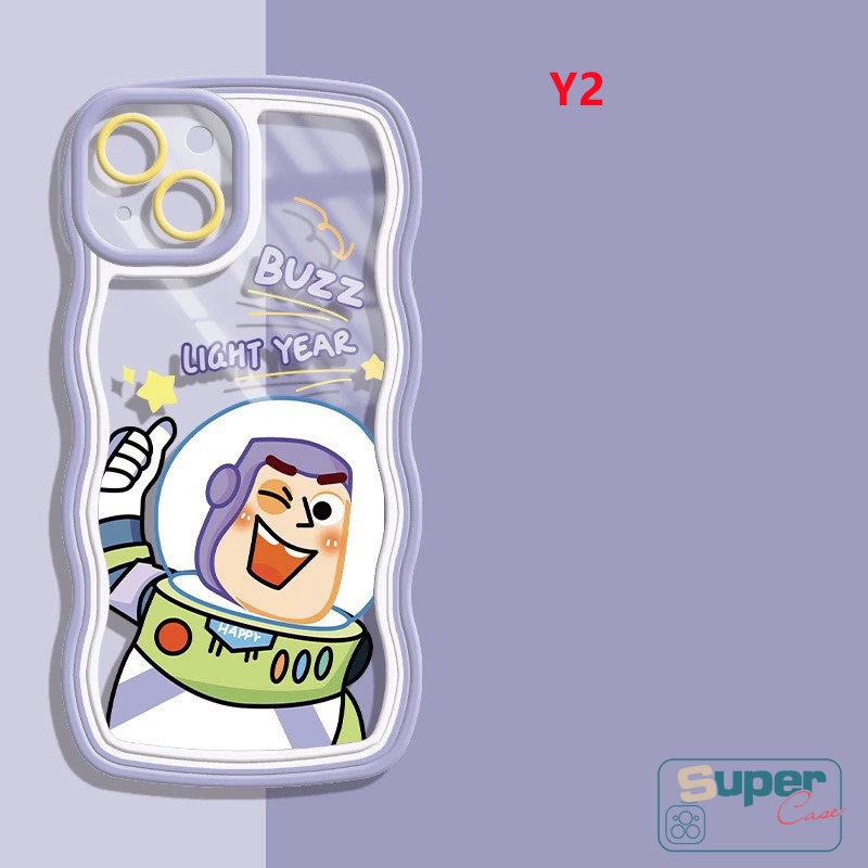 Untuk Case Redmi 12C 9 9A 9T 10A 10 9C NFC Redmi Note 10 11 10s 9 8 Note 11s Note 10 Pro Max Note10 Note11 Lembut Bergelombang Pinggiran Kartun Toy Story Woody Buzz Lightyear Phone Case Cover