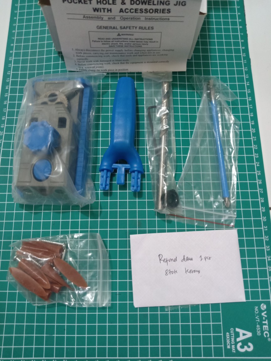 Pocket Hole Jig Set Mata Bor Sekrup Dowel Drill Guide Center Doweling Joinery For Woodworking Tools
