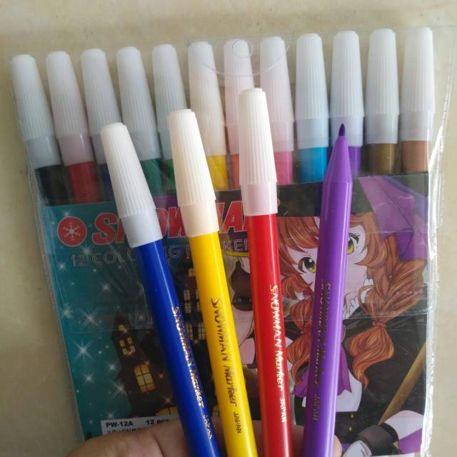 

SPIDOL SNOWMAN 12 WARNA / SPIDOL KECIL