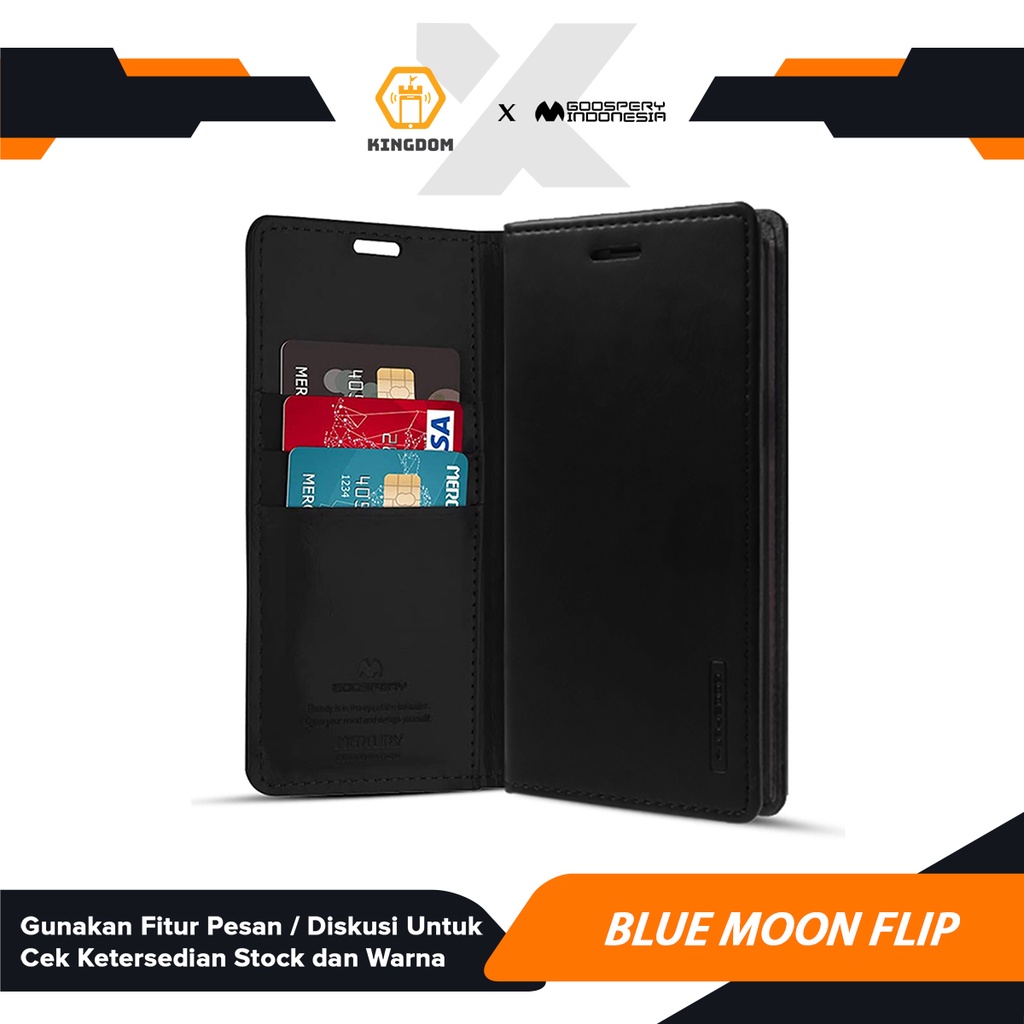Goospery Samsung Galaxy A22 4G A225 Blue Moon Flip Leather Case