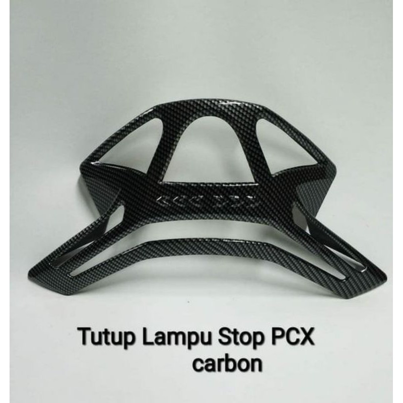 cover tutup pelindung stoplamp belakang Honda PCX 150 new lokal carbon pnp