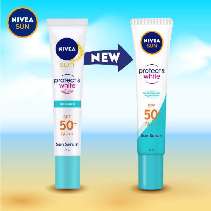 Nivea sun face protect&amp;white instant aura 30ml &amp; oil control 30ml