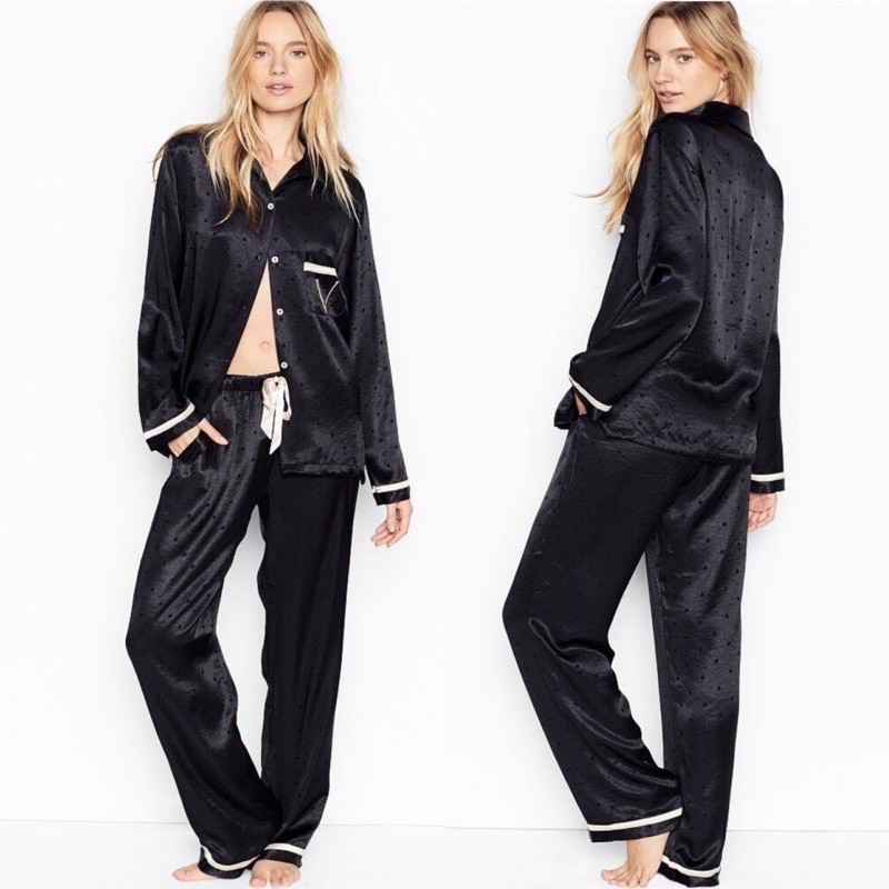 victoria's secret vs black gold pajamas set