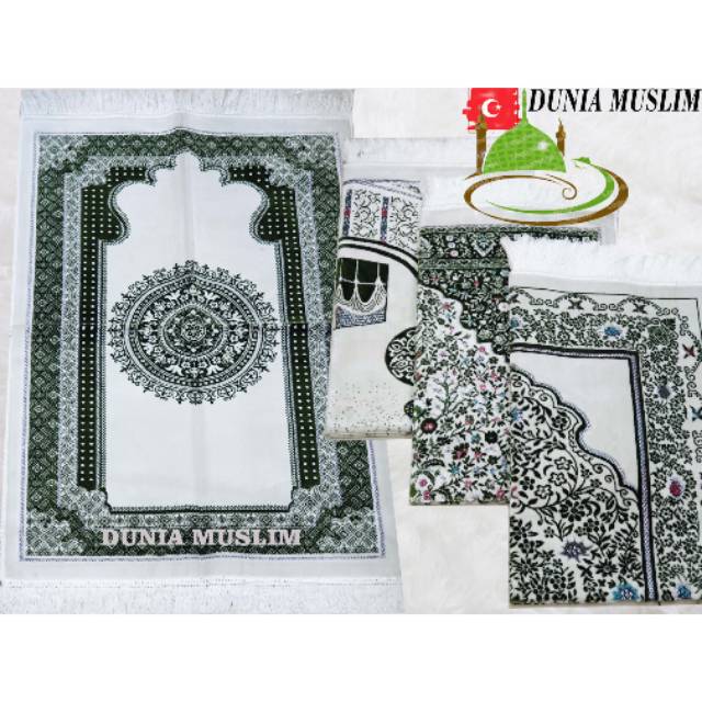 ✽¬ Sajadah Turki safatex simli oleh oleh haji dan umroh Dewasa Jumbo 110×70 cm Karpet sholat ⚡