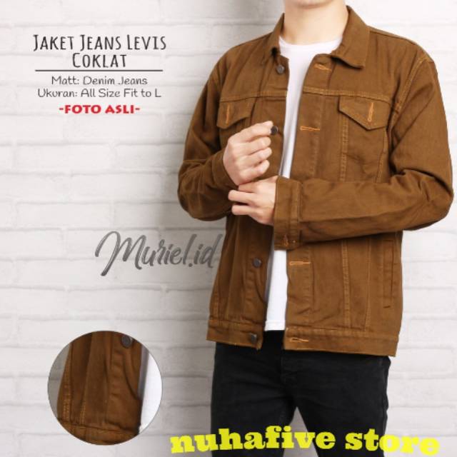 Jaket jeans levis coklat