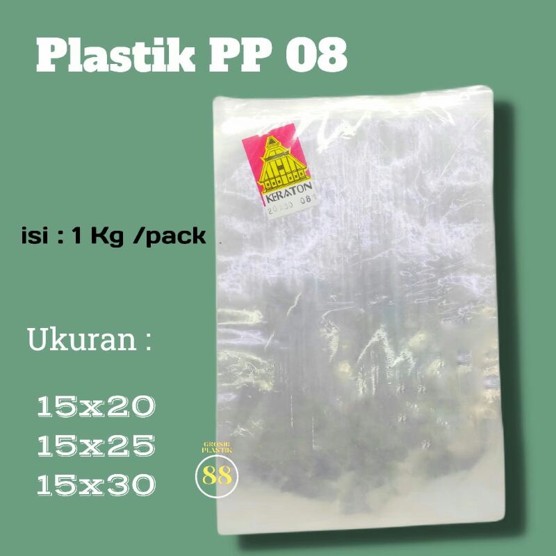 PLASTIK PP 08 BENING TEBAL 30X50 25X40 20X30 18X30 15X20