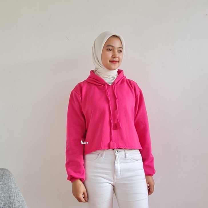 Nara Grosir - Manggo Crop Hodie l Hodie Terbaru Wanita