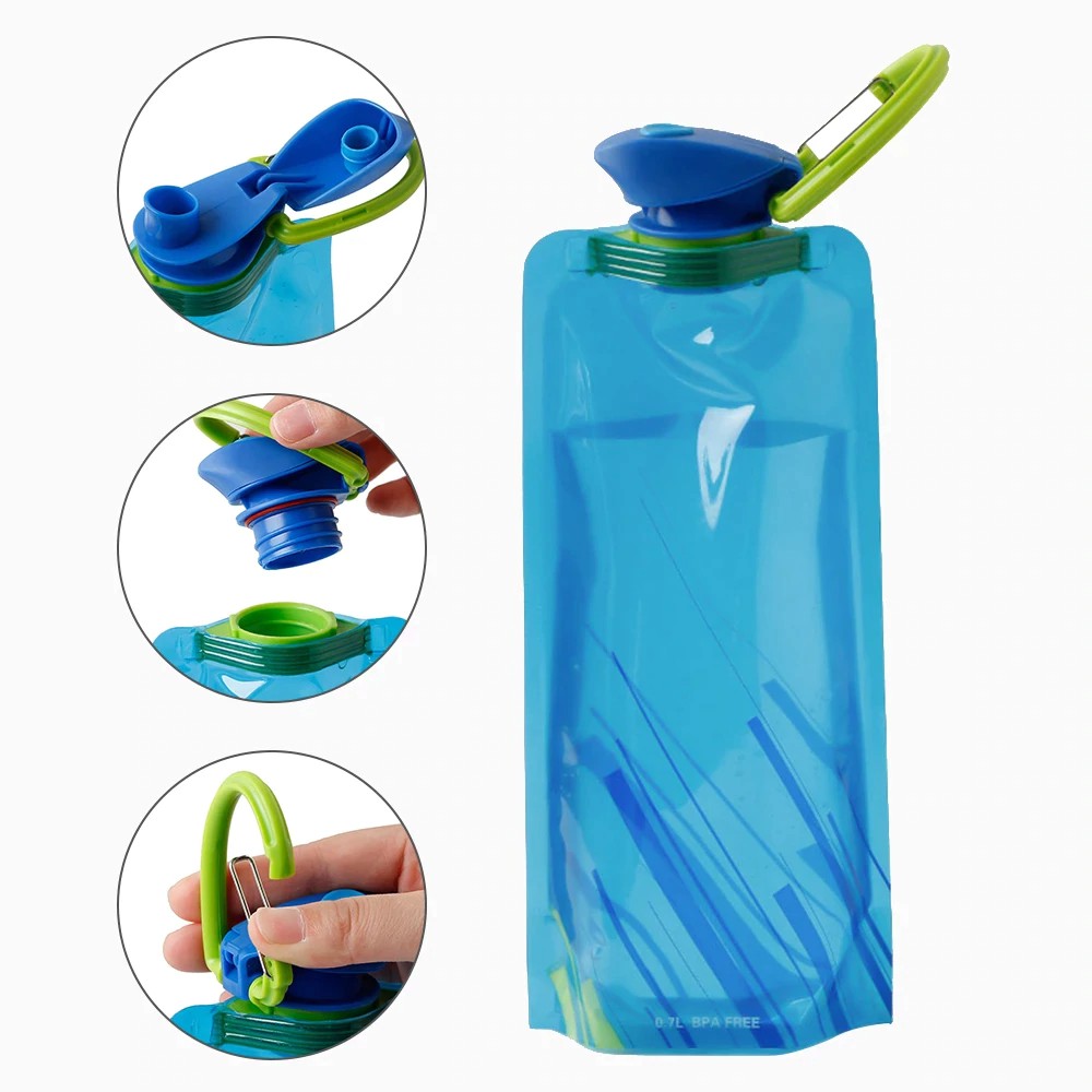 YGRETTE - TaffSPORT Botol Minum Lipat 700ml PORTABLE TRAVEL collapsible folding foldable bottle