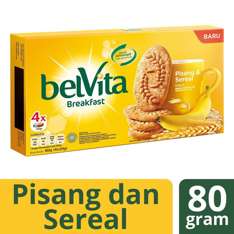 Belvita Breakfast Varian Rasa Susu/Pisang/Madu 80gr | Shopee Indonesia