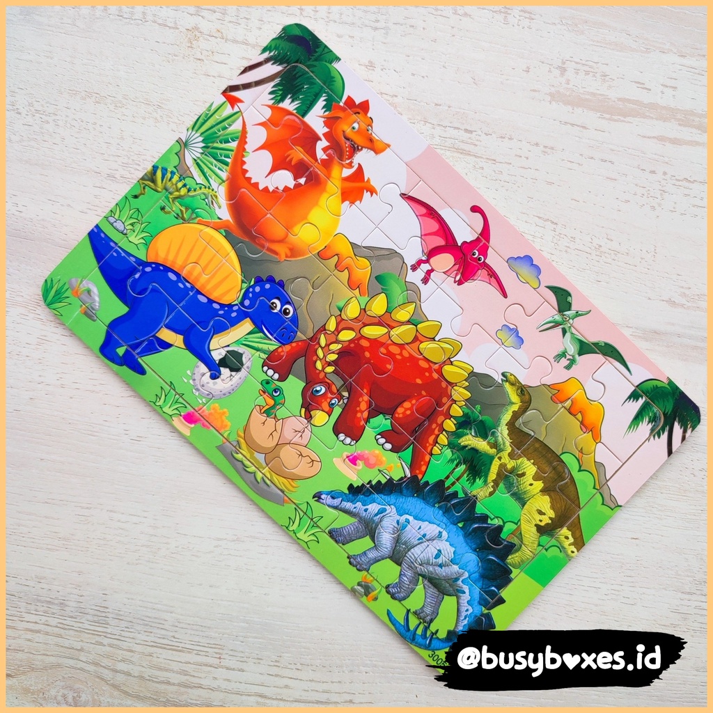 [busyboxes.id] Mainan Edukasi Puzzle Kayu Wooden Puzze Dinosaurus