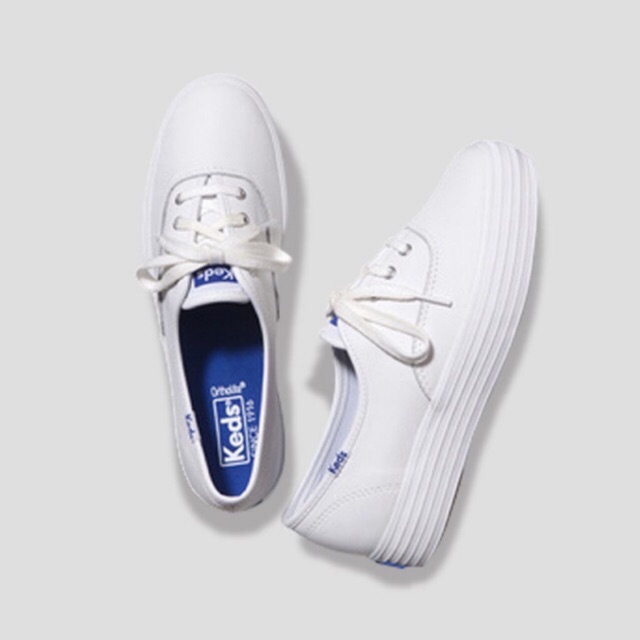 keds triple leather white