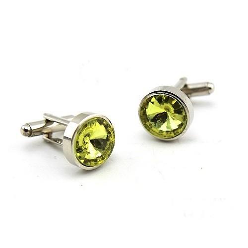 Cufflink Circle Yellow Cufflink