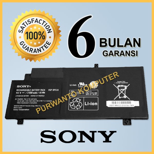 Original Baterai Laptop SONY VAIO SVF15A16CXB SVF15A16SCB SVF15A17CJS SVF15A17SCB SVF15A18CXB SVF15A