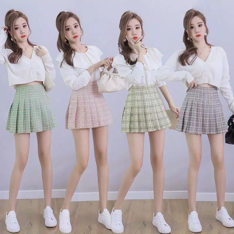 Korea Pleated Skirt C009 (Size S-L)