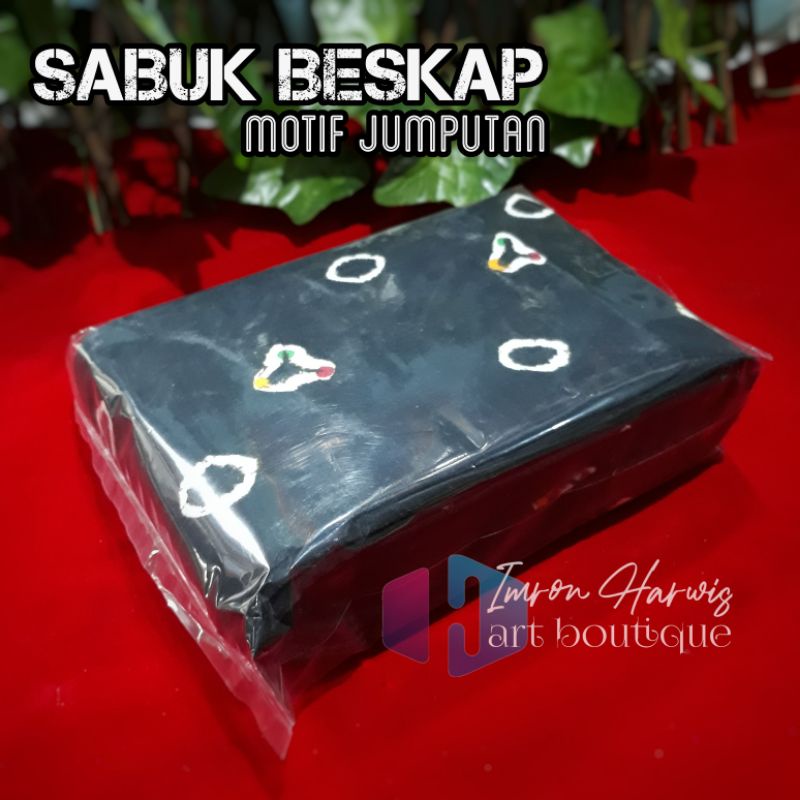 Sabuk Ubet Beskap Motif Jumputan Aksesoris Bisana Jawa Pria pelengkap pakaian adat solo kain tapih l