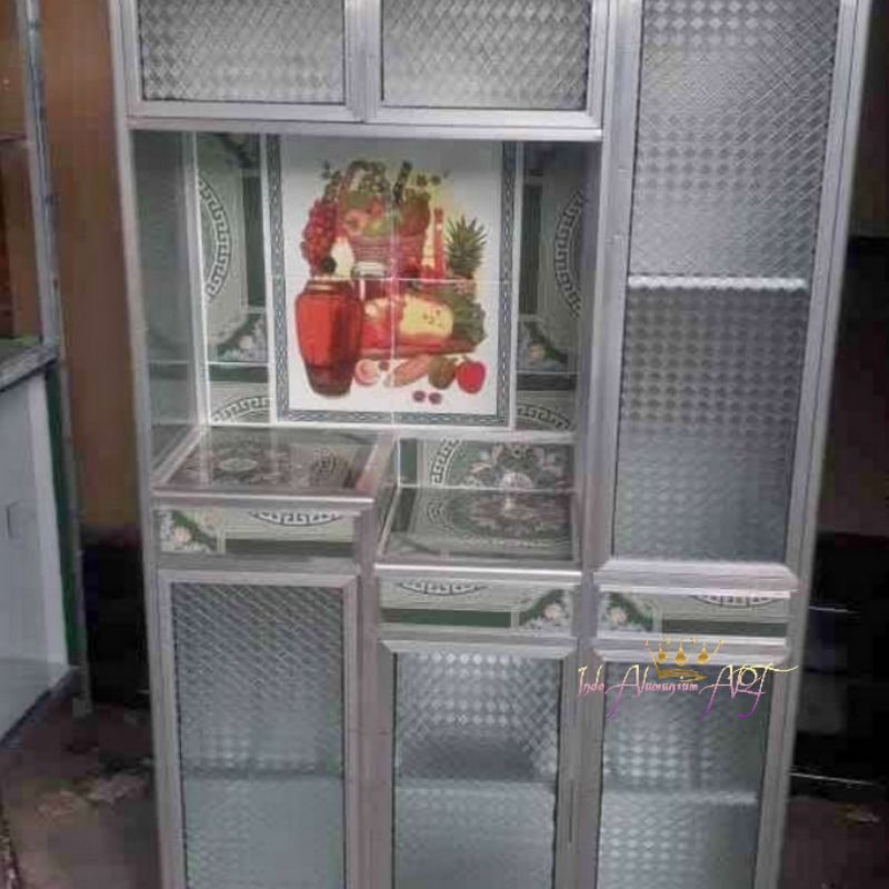 Rak Dapur Pintu 6 - Rak Piring Bahan Alumunium Tebal