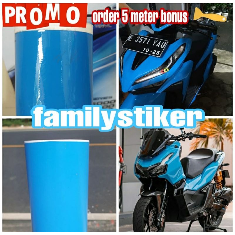 Jual SEKOTLET STICKER MOTOR WARNA BIRU STIKER MOTOR WARNA BIRU TUA