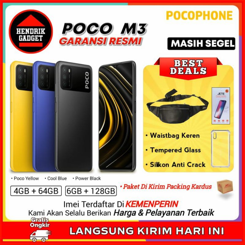 Hp poco m3 ram 4 64 6 128 Garansi Resmi