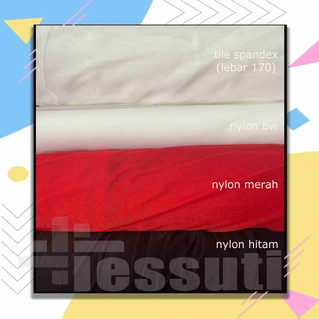 KAIN TILE KOREA SPANDEX &amp; NYLON HALUS POLOS / SOFT TULLE