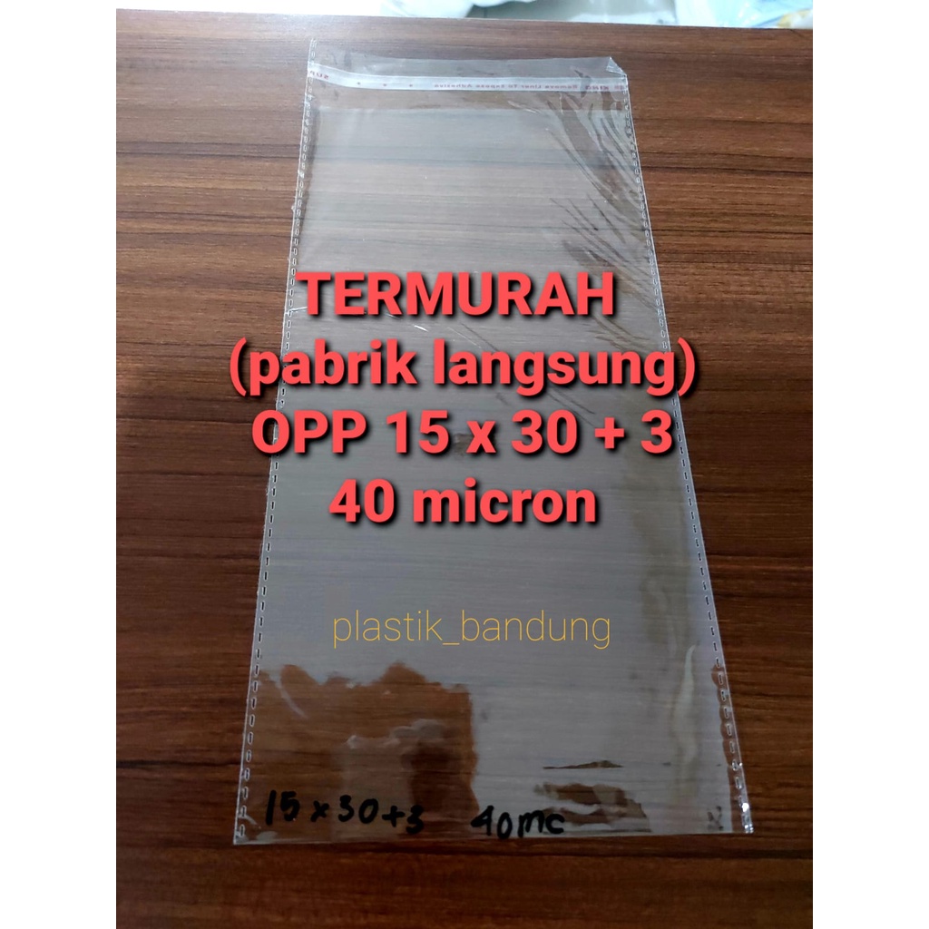 

SR PLASTIK OPP 15x30 tebal 40 micron & 30 micron (pabrik langsung)