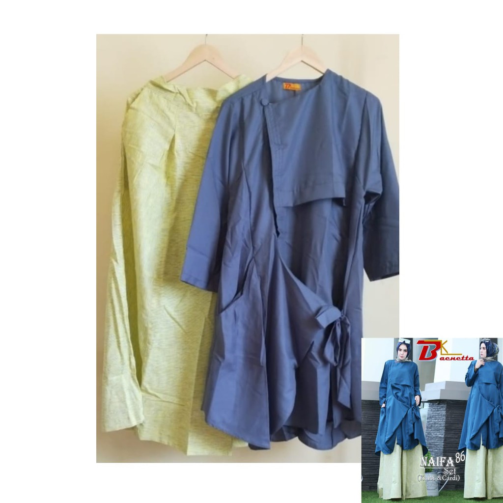 MBM NAIFA VOL 86 SET BIRU [KULOT CARDI] BY BAENETTA