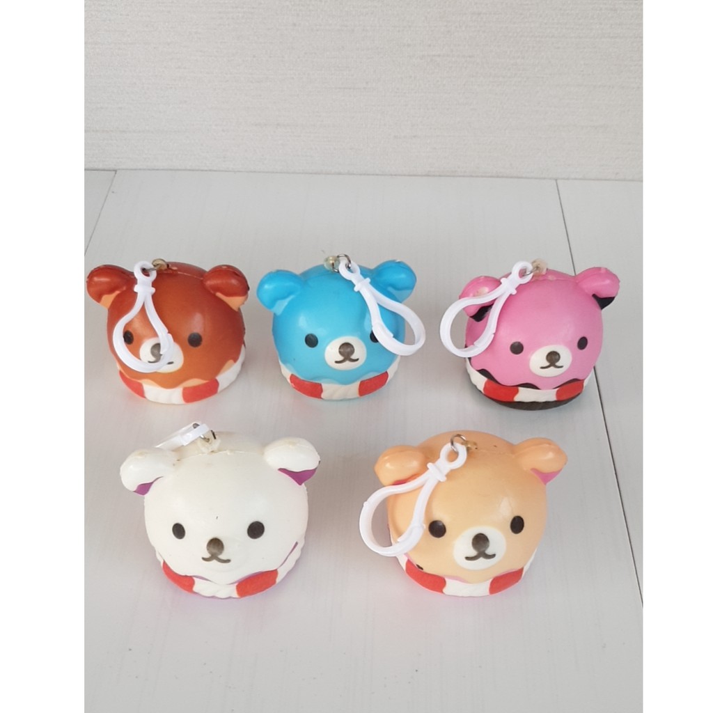 Squishy Murah Mainan SQUISHY Gantungan Kunci [Kepala Rilakkuma ]