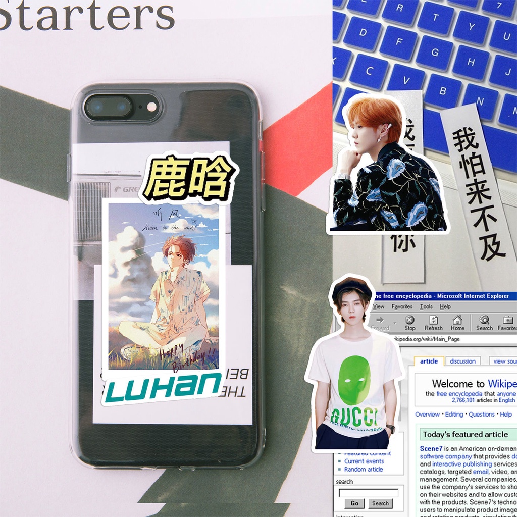 Luzhua Stiker Motif EXO Merchandise Boy Untuk Dekorasi Buku Diary diy