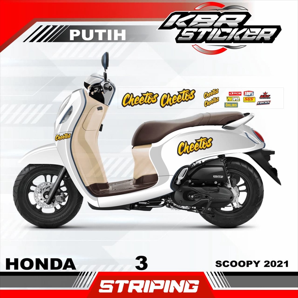 SCOOPY 2021 stiker motor striping SCOOPY 2021 motor honda motor sticker variasi Racing 03