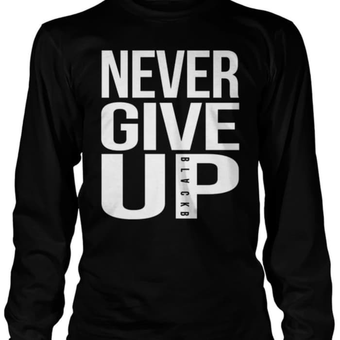 Kaos Pakaian Baju T Shirt Liverpool Never Give Up Lengan Panjang