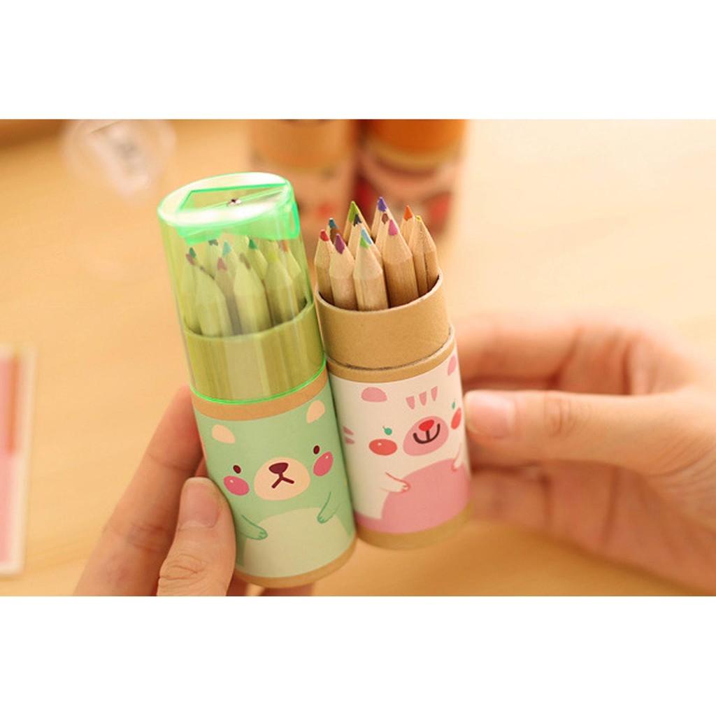 pensil warna beruang mini / Korean cute mini bear pencil color (4I3) SPE007