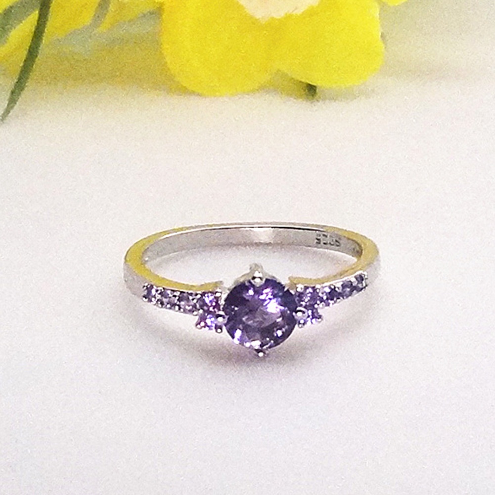 Hu Hu Hu Hu Hu Alat Bantu Pasang Kacamata♡ Cincin Wanita Hias Amethyst Imitasi Untuk Pernikahanpertunanganhadiah