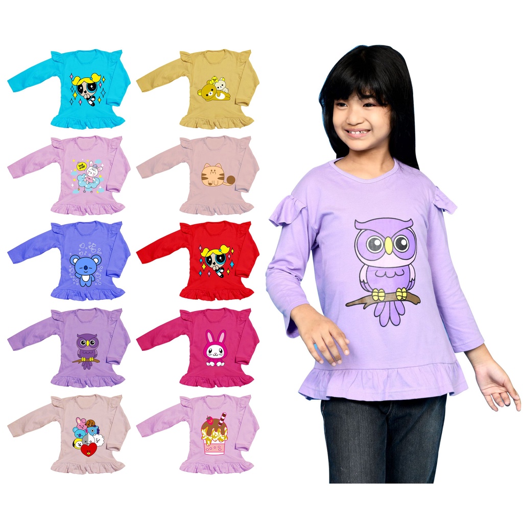 Kaos Anak Perempuan Lengan Panjang Long Sleeve Terbaru Kaos Anak Perempuan Lengan Panjang Long Sleeve Terbaru