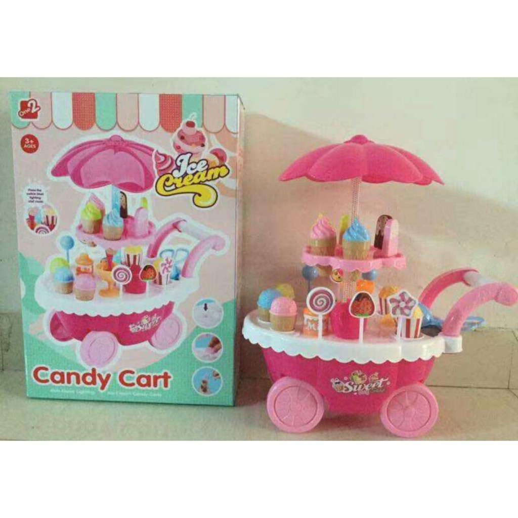 Mainan Anak ICE CREAM CANDY CART PLAYSET