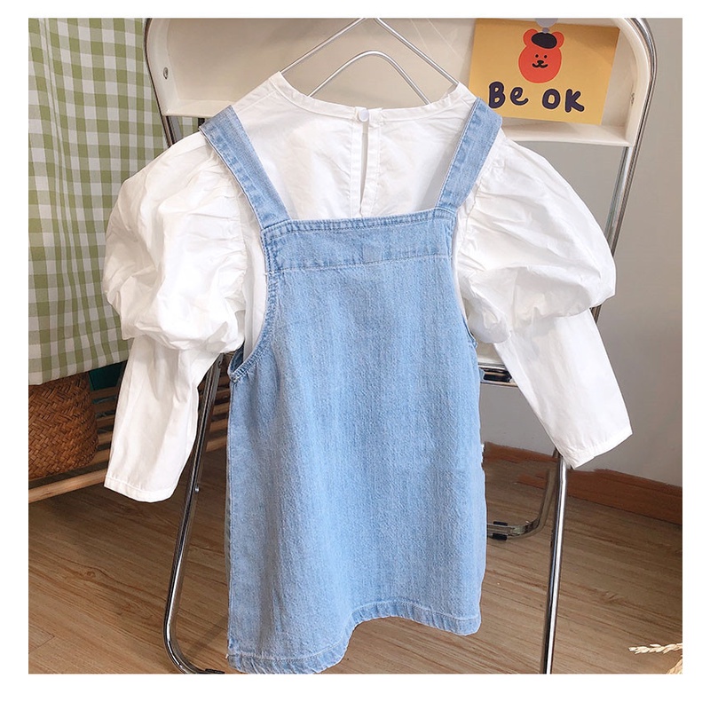 CHUBBI 76 Dress Anak Perempuan Overall Jeans Pita