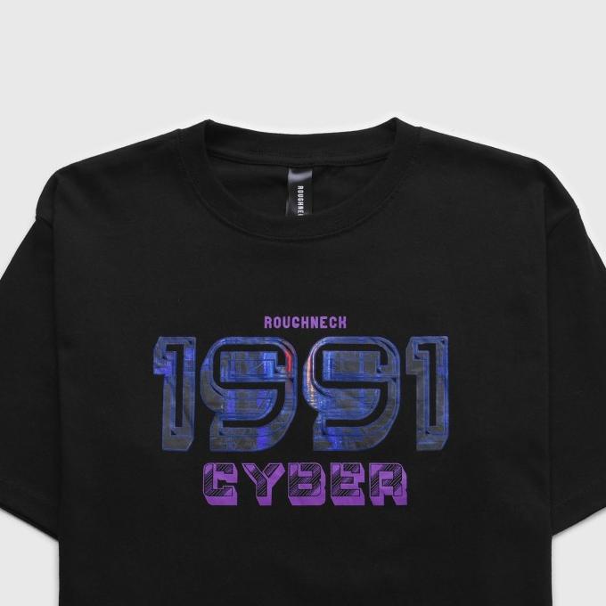 Roughneck T416 Black Cyber Crew Tshirt