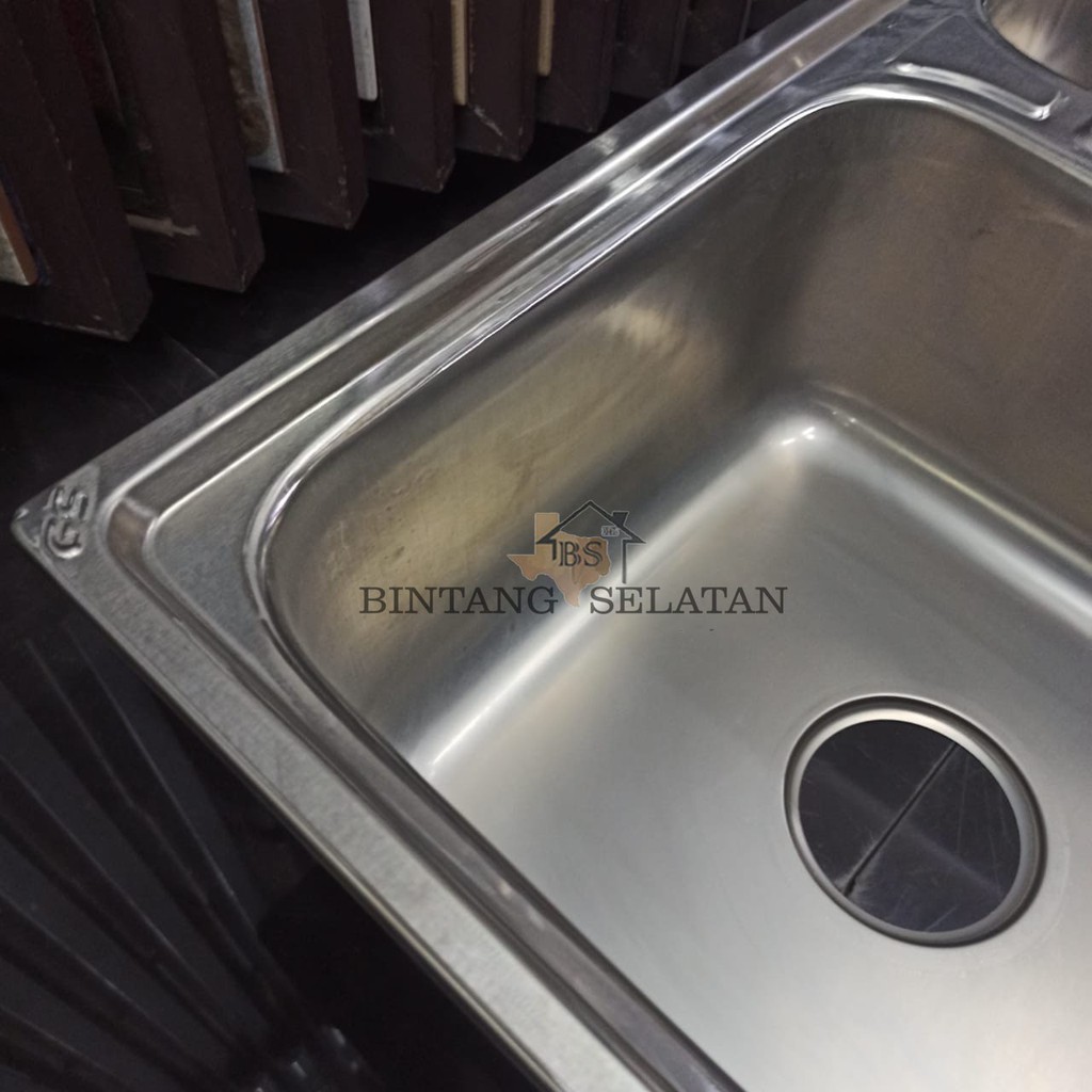 KITCHEN SINK BAK CUCI PIRING 2 LUBANG STAINLESS STEEL