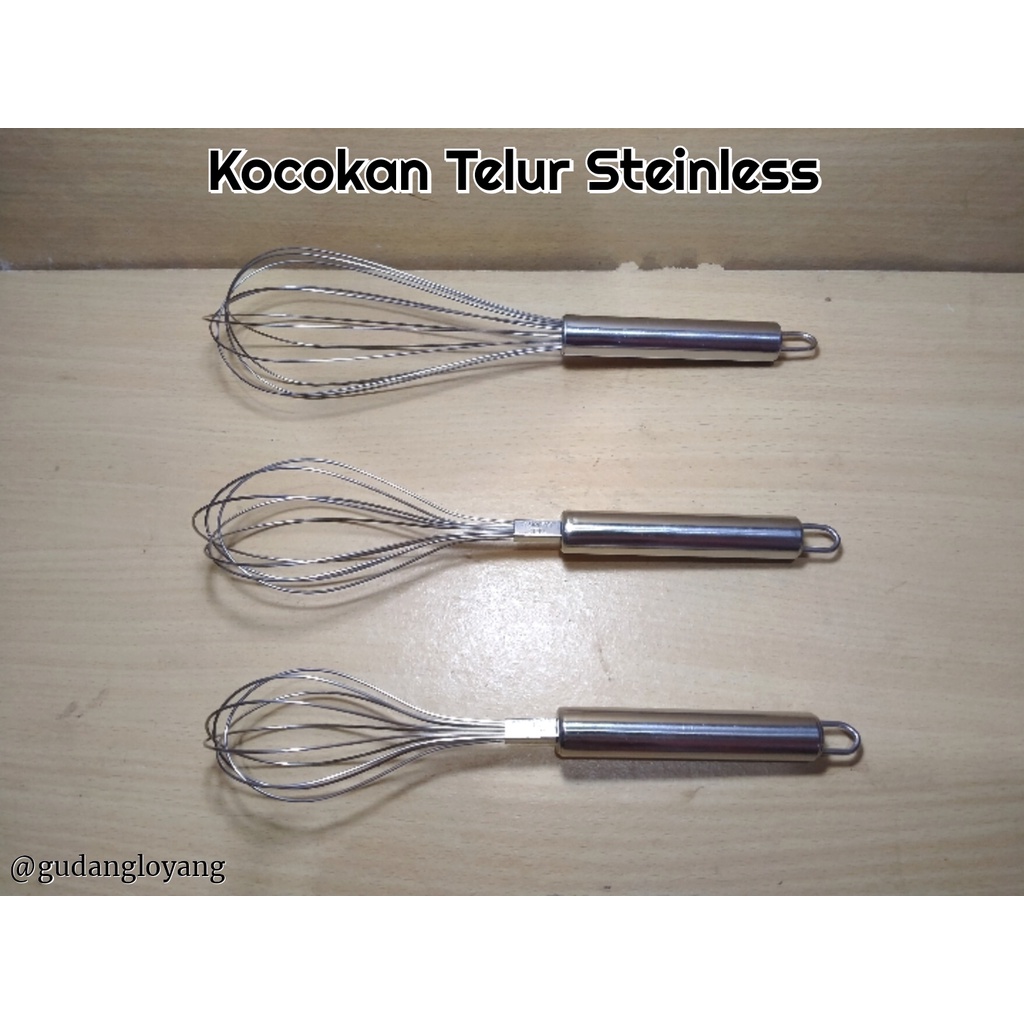 Kocokan Telur Steinless Whisk Pengocok Telur Kocokan Telur Polkadot Pengaduk Adonan