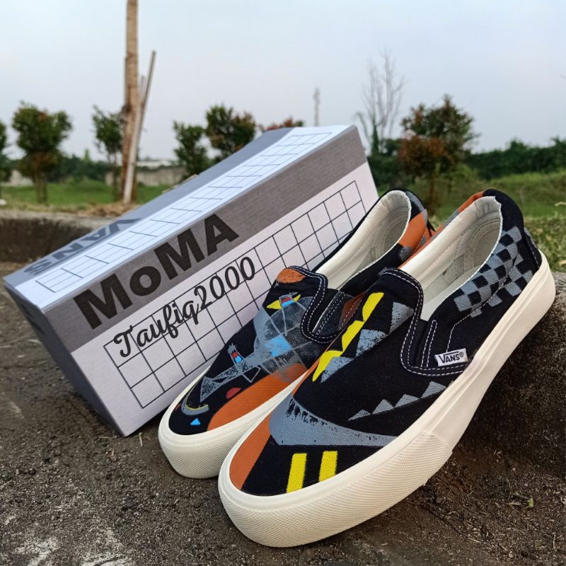 Sepatu Vans Slip On MOMA IMPORT CHINA BNIB Pria Wanita