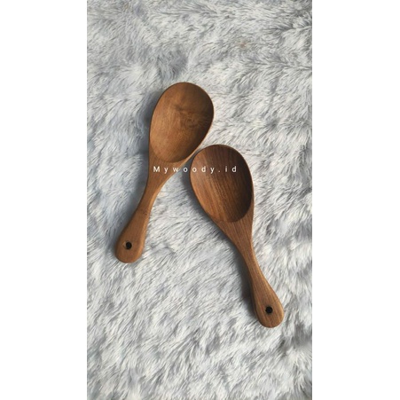 Centong Nasi Kayu Jati | Centong Nasi Kayu Gagang Lubang