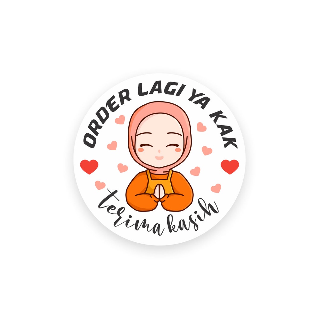 20Pcs Thank You Stiker 5.4cm Order Lagi TY041