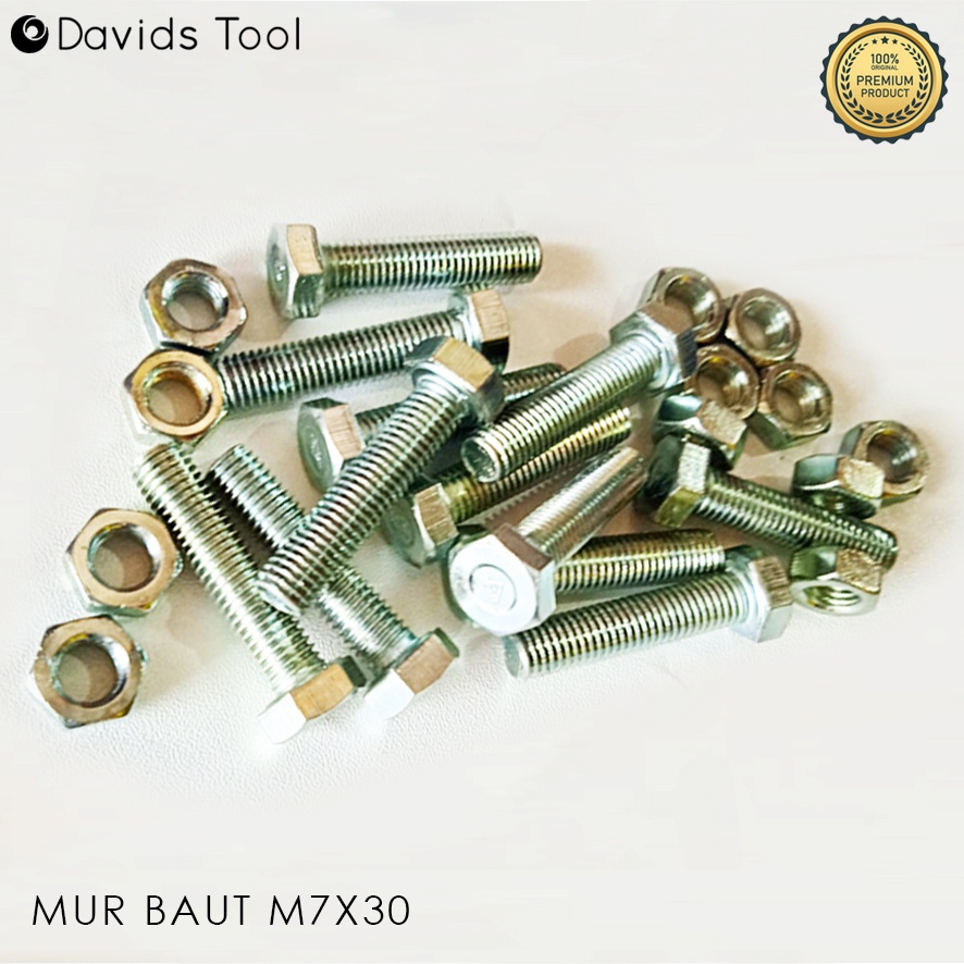 Mur Baut Kepala Hexagon M7 25 30 40